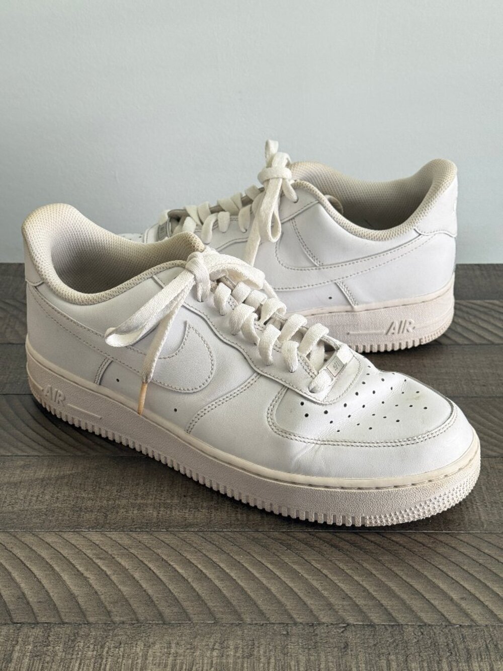 Nike Air Force 1 '07 Shoes Mens White Leather Low Top CW2288-111 Sneakers Sz 10